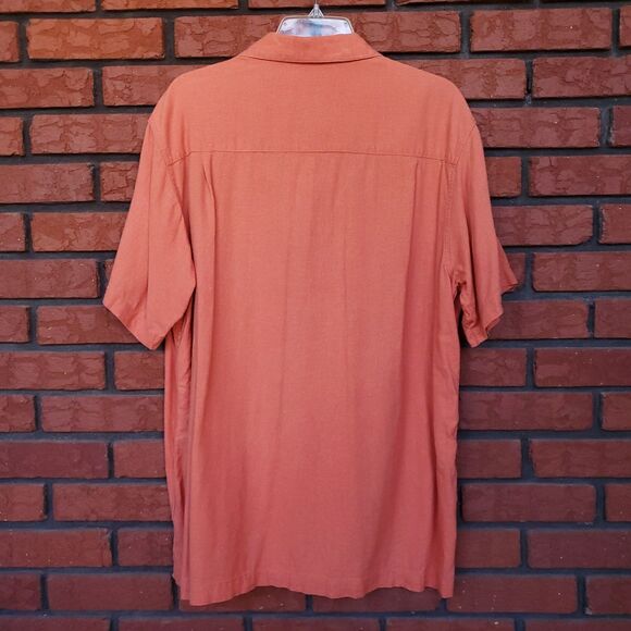 Haggar Washable Linen Blend Shirt XL Lounge Beach Vacation Retro Bowling Stripe - Picture 2 of 7